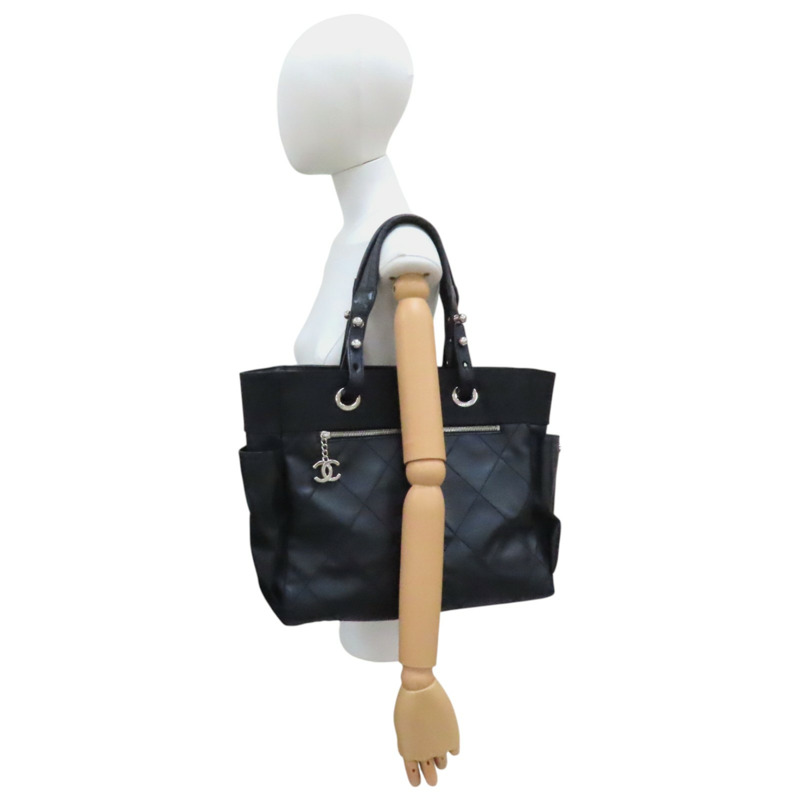 黑色 菱格紋 皮革 肩背包 無卡-11