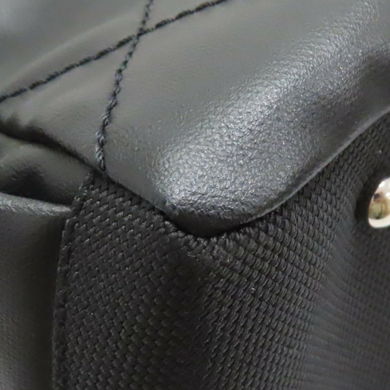 黑色 菱格紋 皮革 肩背包 無卡-12