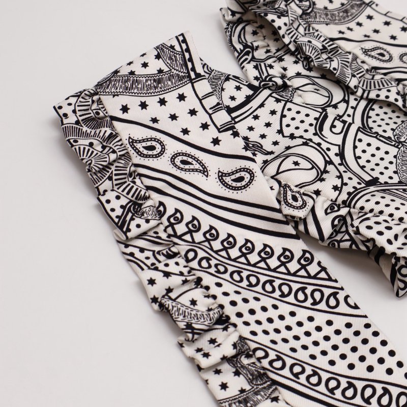 HERMES Eperon d'or bandana金質馬刺荷葉邊Twilly - 白-2