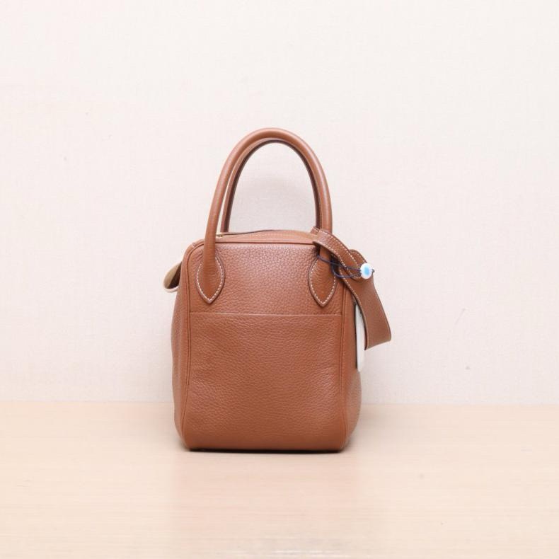 HERMES(愛馬仕) Lindy 30 37金棕色 TC皮 C刻 金扣-1