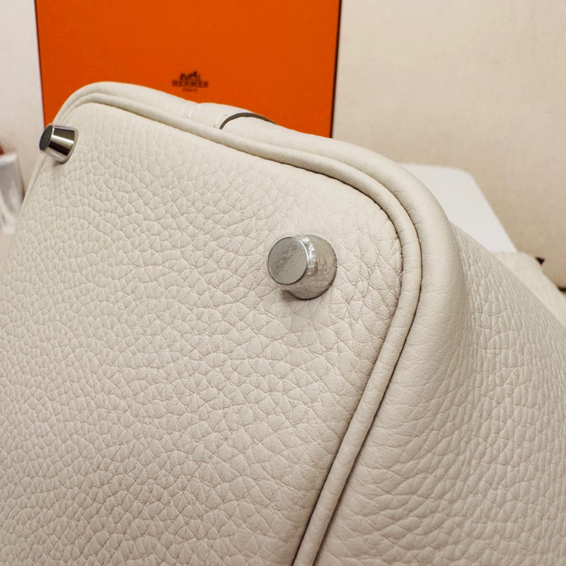 Hermes 愛馬仕 Picotin 18 奶昔白銀釦 2025年全新K刻 TC皮 菜籃包-3
