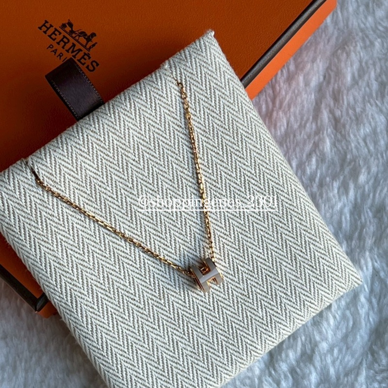 愛馬仕 mini H pop奶茶玫瑰金項鍊❗️尚未抵台-3