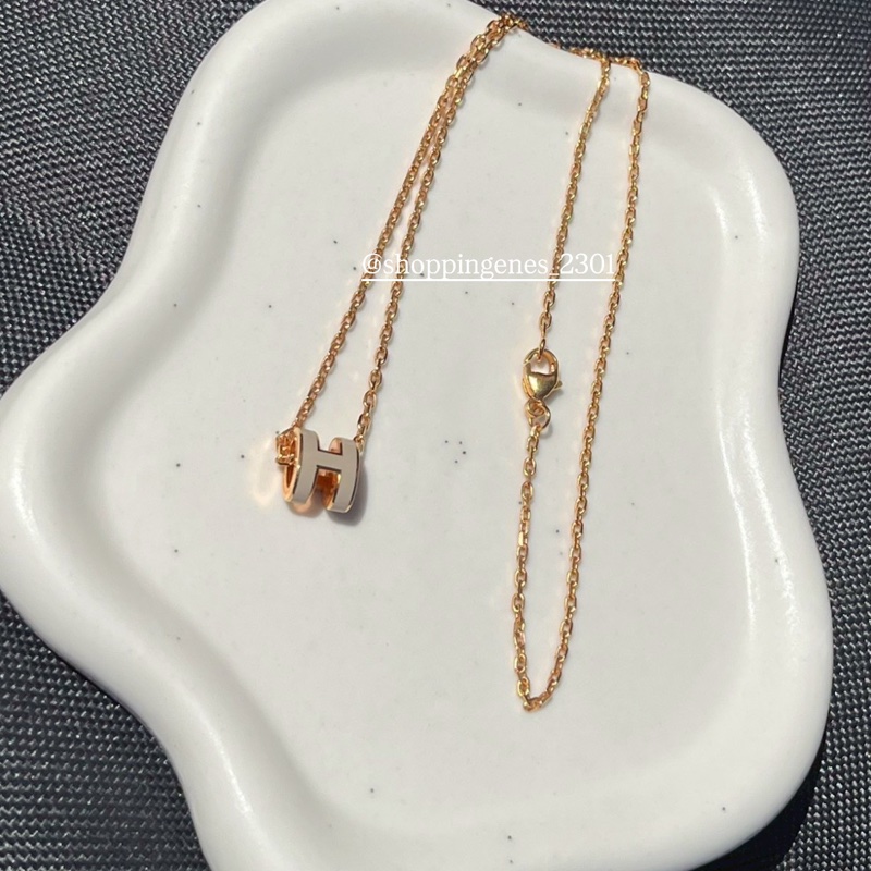 愛馬仕 mini H pop奶茶玫瑰金項鍊❗️尚未抵台-4