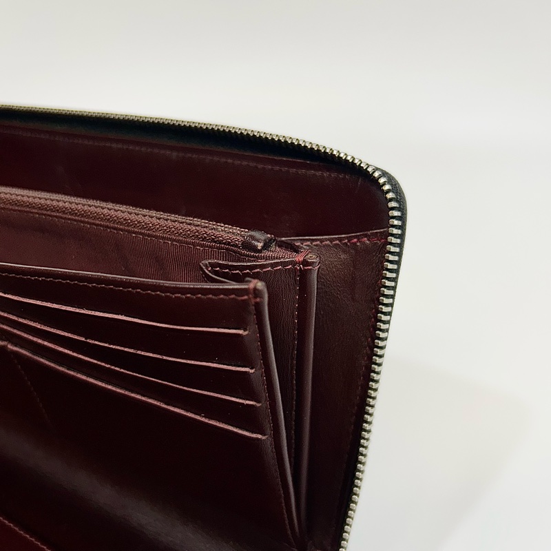 CHANEL黑銀荔枝牛皮ㄇ拉商務L號對開長夾-16