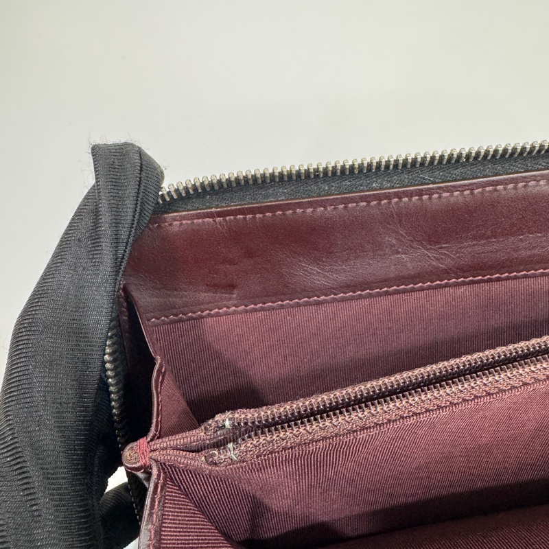 CHANEL黑銀荔枝牛皮ㄇ拉商務L號對開長夾-14