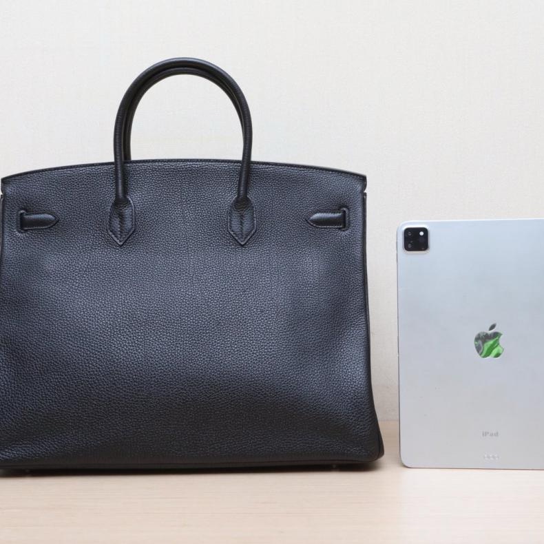HERMES(愛馬仕) Birkin 40 89黑色 Togo皮 框Q 銀扣-2