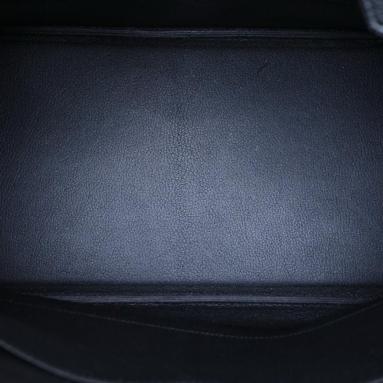 HERMES(愛馬仕) Birkin 40 89黑色 Togo皮 框Q 銀扣-4
