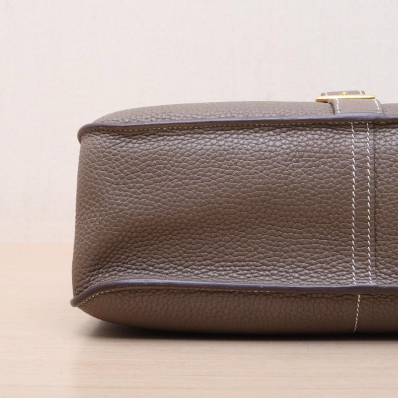 HERMES(愛馬仕) Halzan 31 18大象灰 TC皮 Y刻 金扣-3