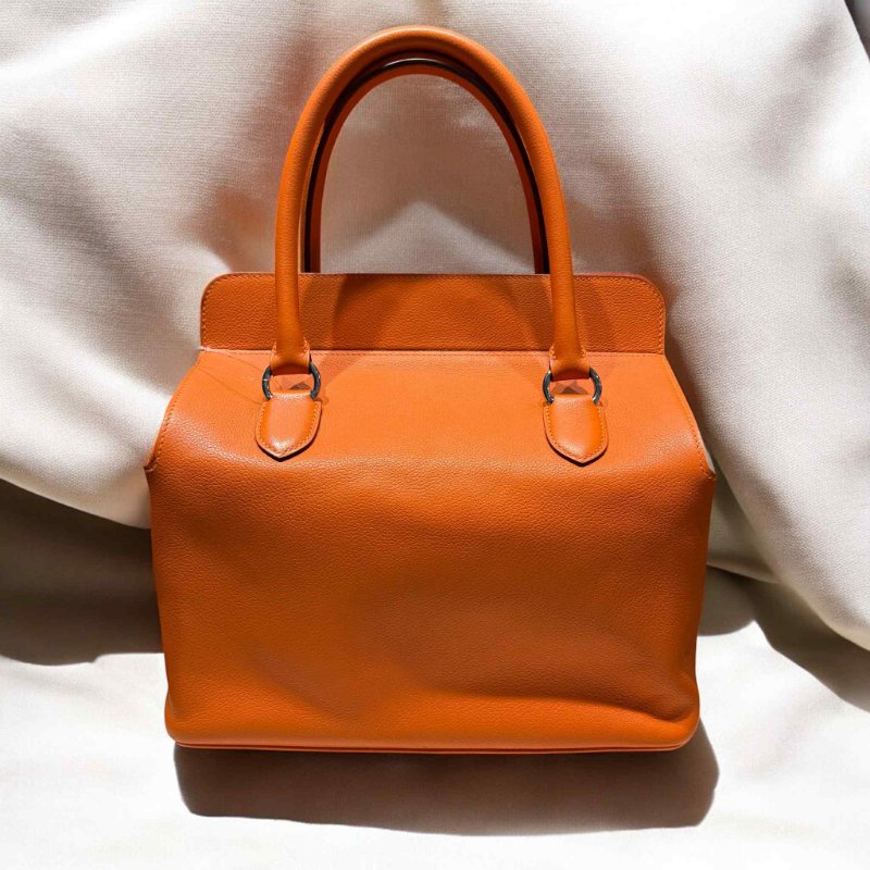 HERMES Toolbox /橘色/X刻/26cm-2