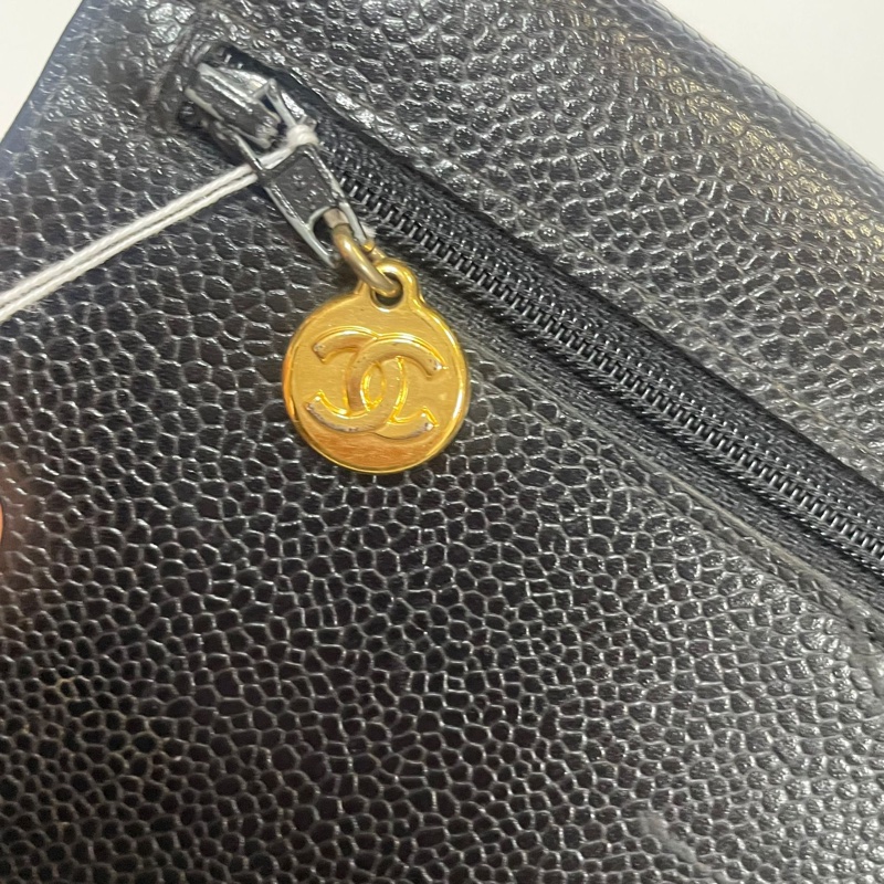 Chanel 魚子醬荔枝皮長夾/WOC-4