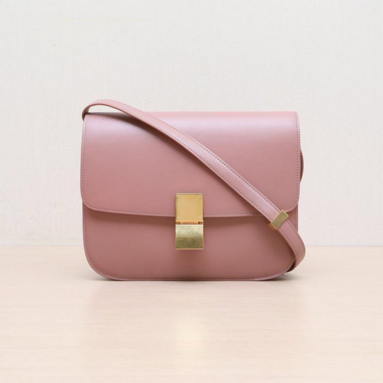 CELINE(思琳) Classic Box 中號 粉色 金扣-0