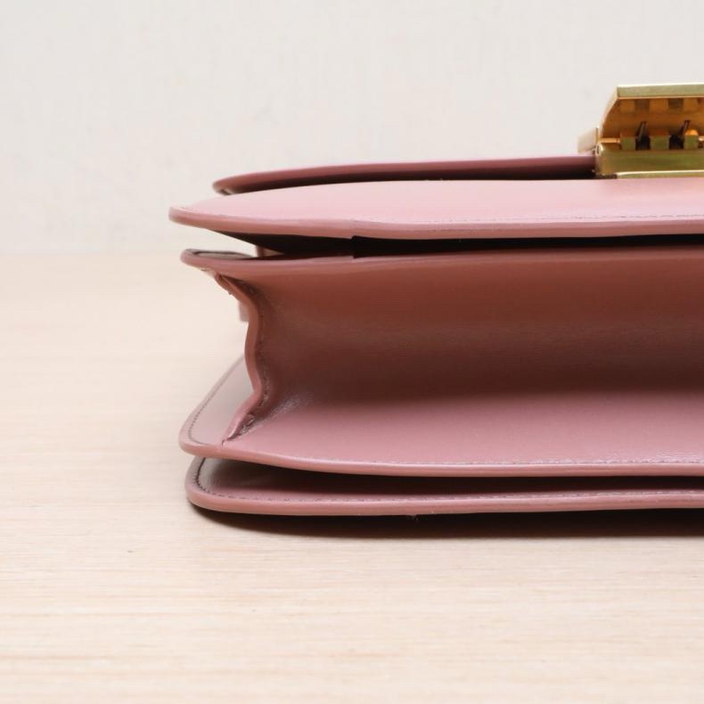 CELINE(思琳) Classic Box 中號 粉色 金扣-3