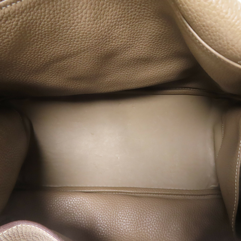 HERMES Clemence皮革Lindy 34銀扣手挽肩背兩用袋Etoupe-4