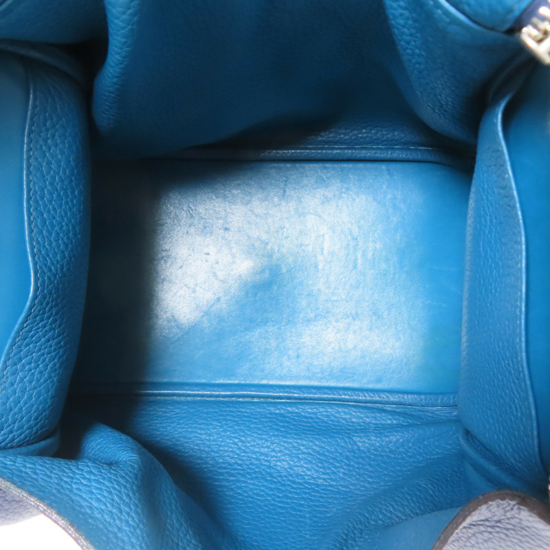 HERMES Clemence皮革Lindy 30銀扣手挽肩背兩用袋-11