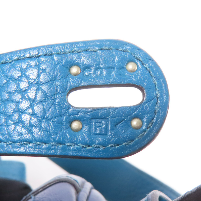 HERMES Clemence皮革Lindy 30銀扣手挽肩背兩用袋-12