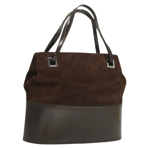 Salvatore Ferragamo 手提包 絨面革 棕色 正品 BA1711