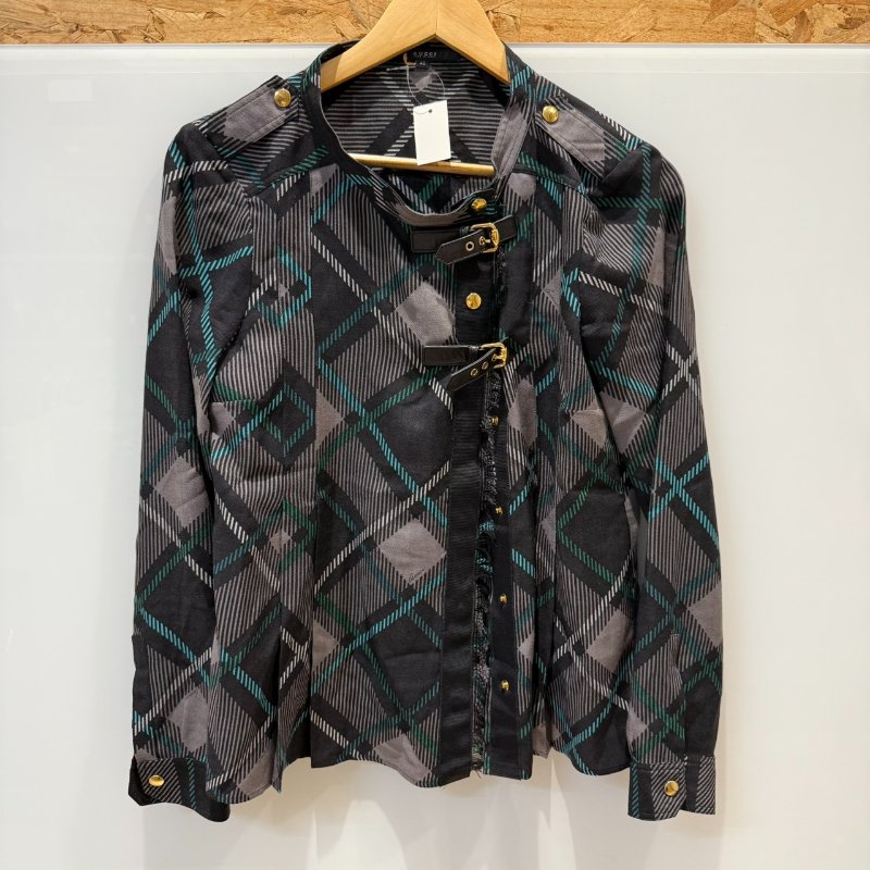 【美收精品】Gucci 黑灰綠襯衫 2-700-0