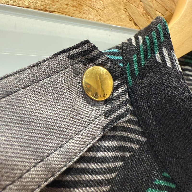 【美收精品】Gucci 黑灰綠襯衫 2-700-9