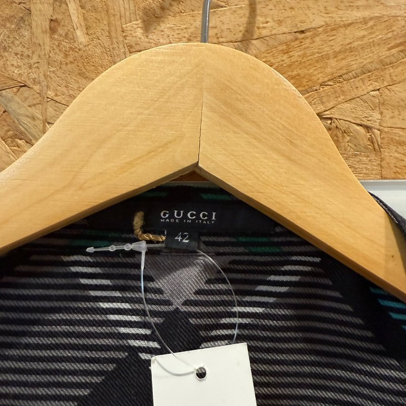 【美收精品】Gucci 黑灰綠襯衫 2-700-11