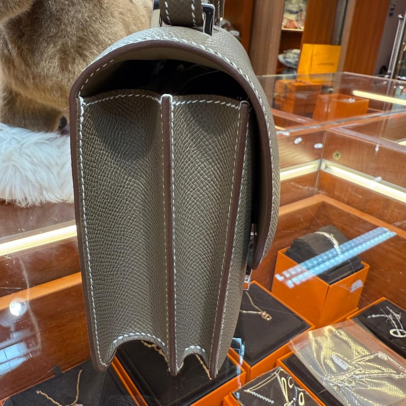 ✨持有香港正品正貨標籤(只做全新)✨ Hermes Mini Constance 大象灰銀扣-2