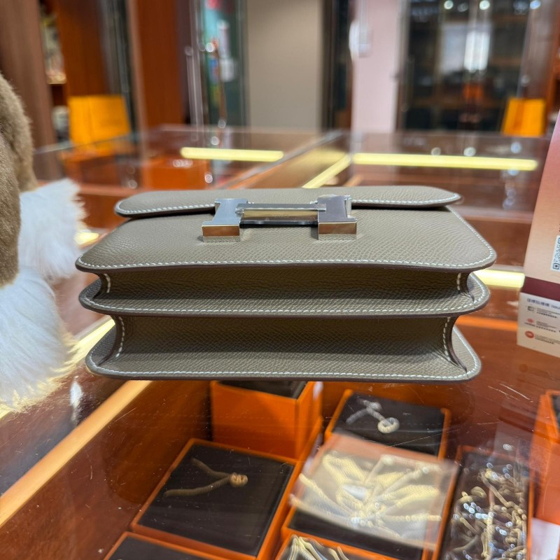 ✨持有香港正品正貨標籤(只做全新)✨ Hermes Mini Constance 大象灰銀扣-3
