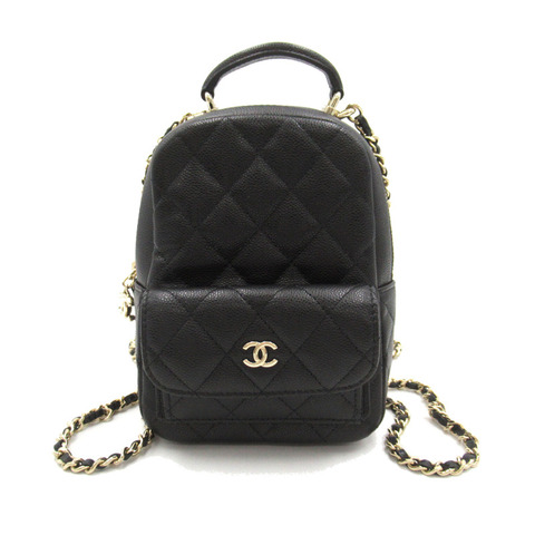 CHANEL 牛皮皮革Mini Backpack金扣背包