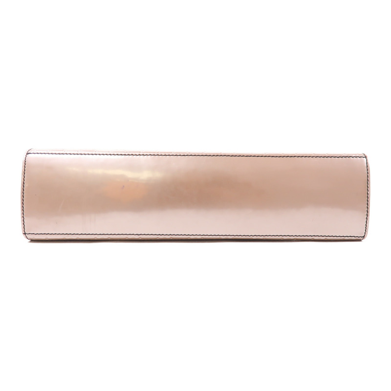 GUCCI 漆皮皮革Chain Shoulder Bag銀扣鏈帶肩背袋-3