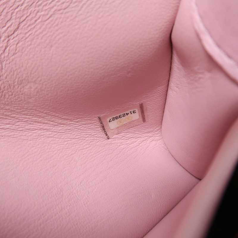CHANEL 羊皮皮革Mini Flap Bag With Top Handle金扣鏈帶手挽肩背兩用袋-6
