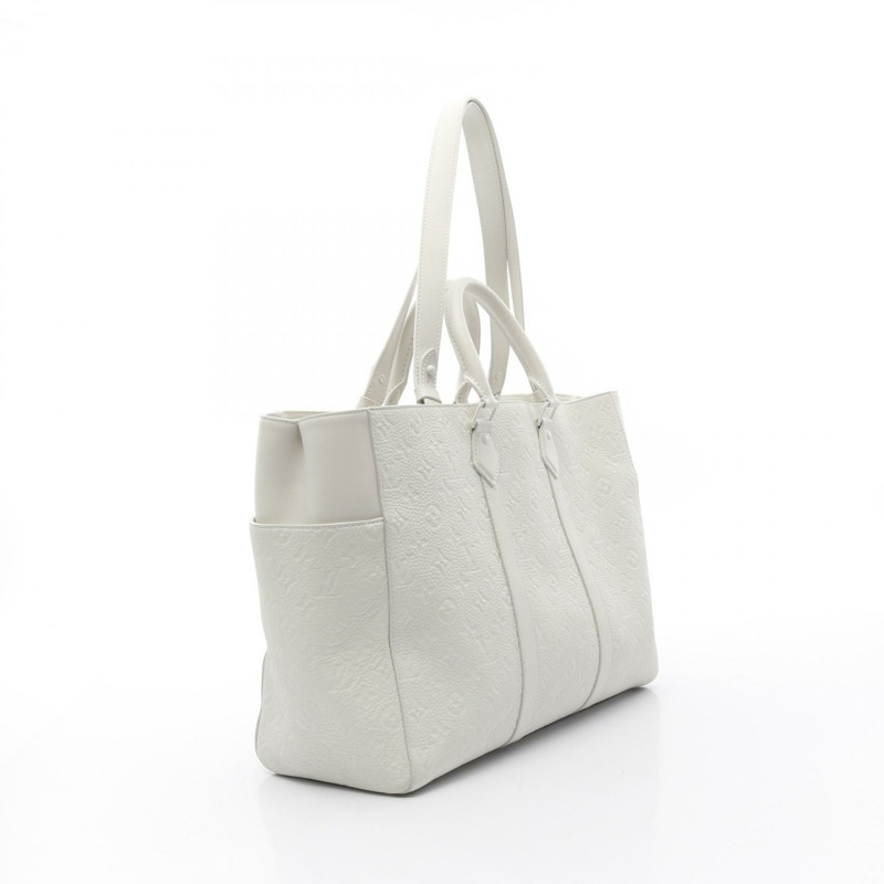 路易威登 Sac Plat 24H 肩背手提包 M24383 Monogram 皮革 白色 二手-1