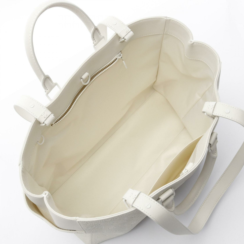 路易威登 Sac Plat 24H 肩背手提包 M24383 Monogram 皮革 白色 二手-2
