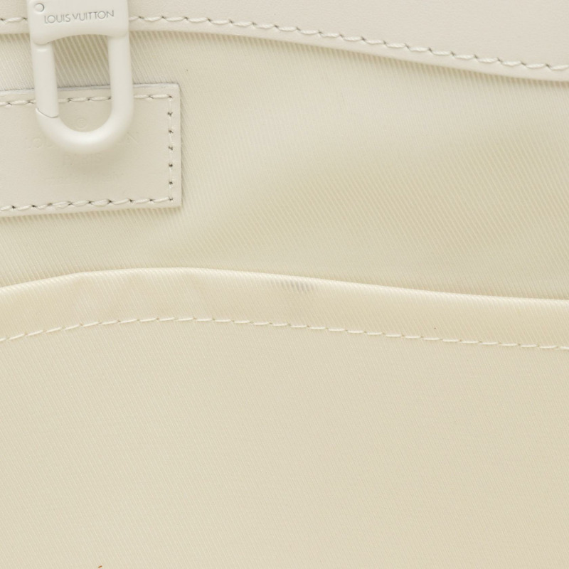 路易威登 Sac Plat 24H 肩背手提包 M24383 Monogram 皮革 白色 二手-11