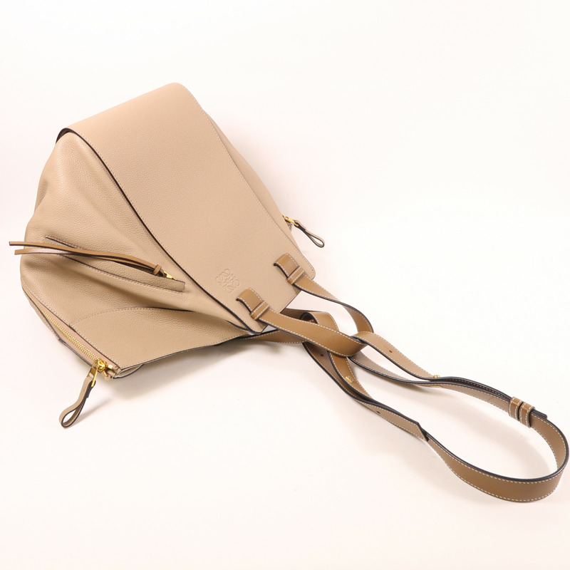 LOEWE 牛皮皮革Hammock金扣手挽肩背兩用袋-7
