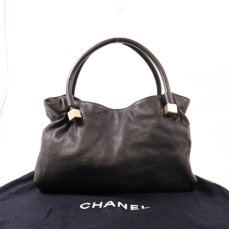 CHANEL 牛皮皮革Shoulder Bag金扣肩背袋-12