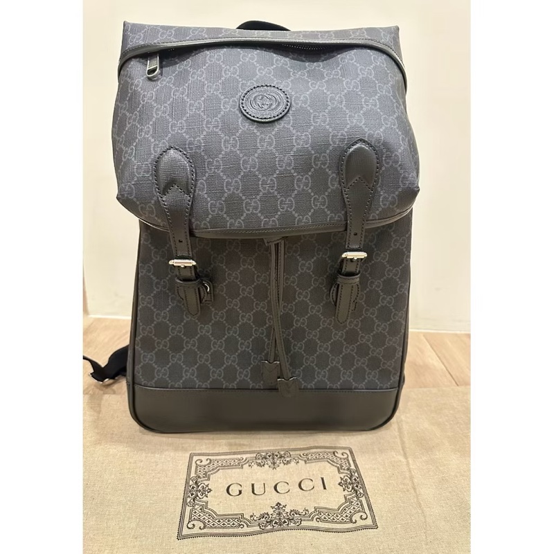 GUCCI雙肩後背包,全新品(僅在家裡試背)!-8