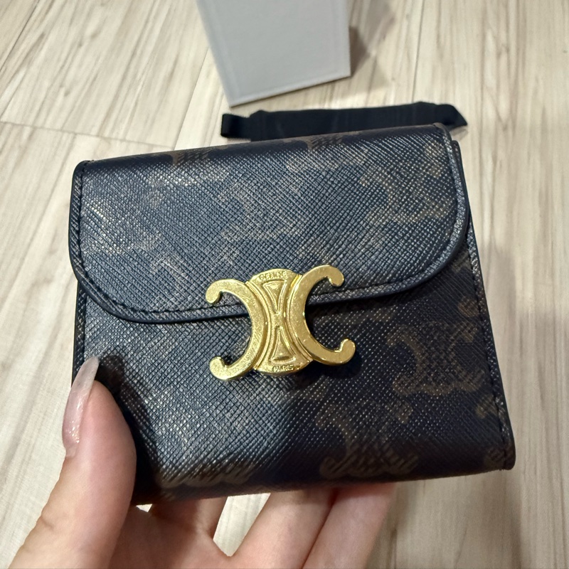 TRIOMPHE標誌印花小號翻蓋錢包-9