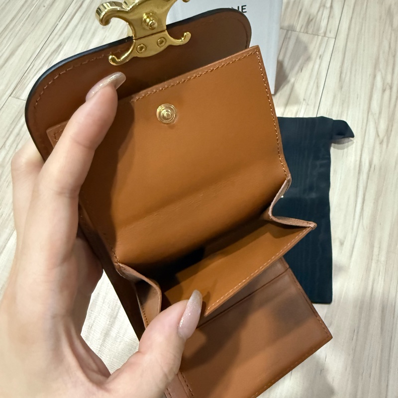 TRIOMPHE標誌印花小號翻蓋錢包-16