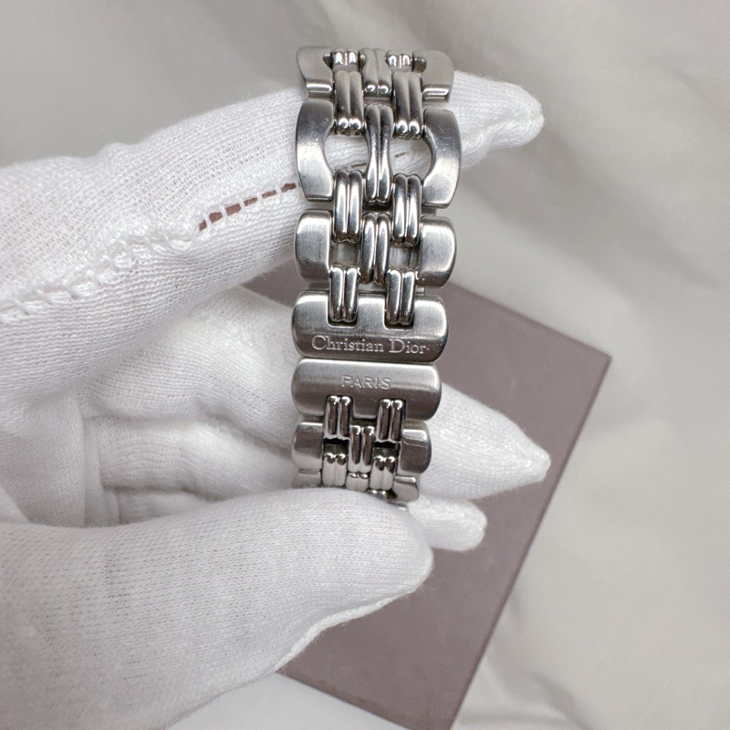 二手正品Dior 銀白面盤日誌鋼帶石英錶 Dior手錶 Dior錶 Dior配件-18