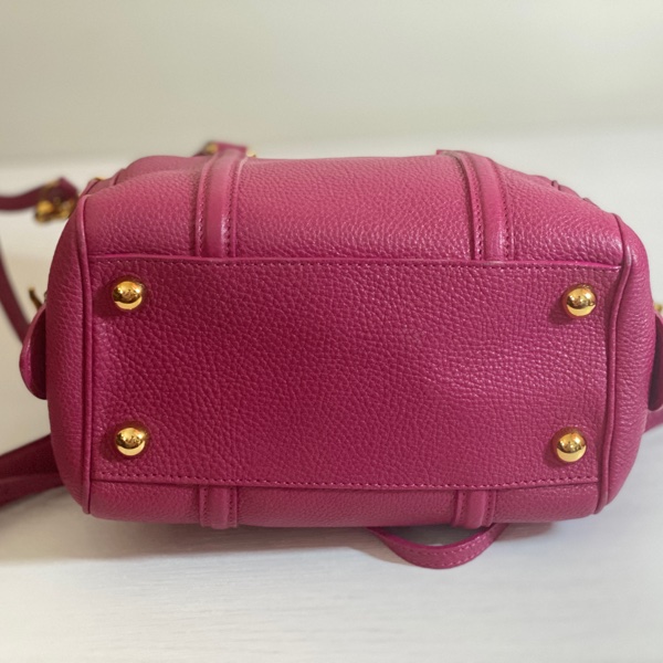 近全新 👜 BURBERRY ✨ 覆盆莓粉 小牛皮肩背包-10
