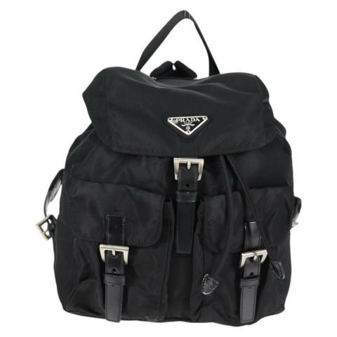 PRADA 背包 尼龍 黑銀 正品 122848V