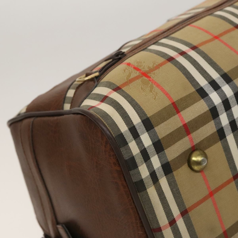 【日本直送】Burberrys Nova 格紋波士頓包帆布米金色正品 yk18195-13