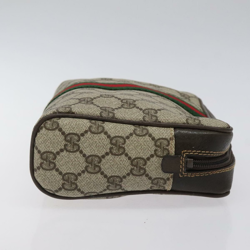 【日本直送】GUCCI GG Supreme Web Sherry Line 手拿包 PVC 米色 紅色 綠色 正品 BA1822-3