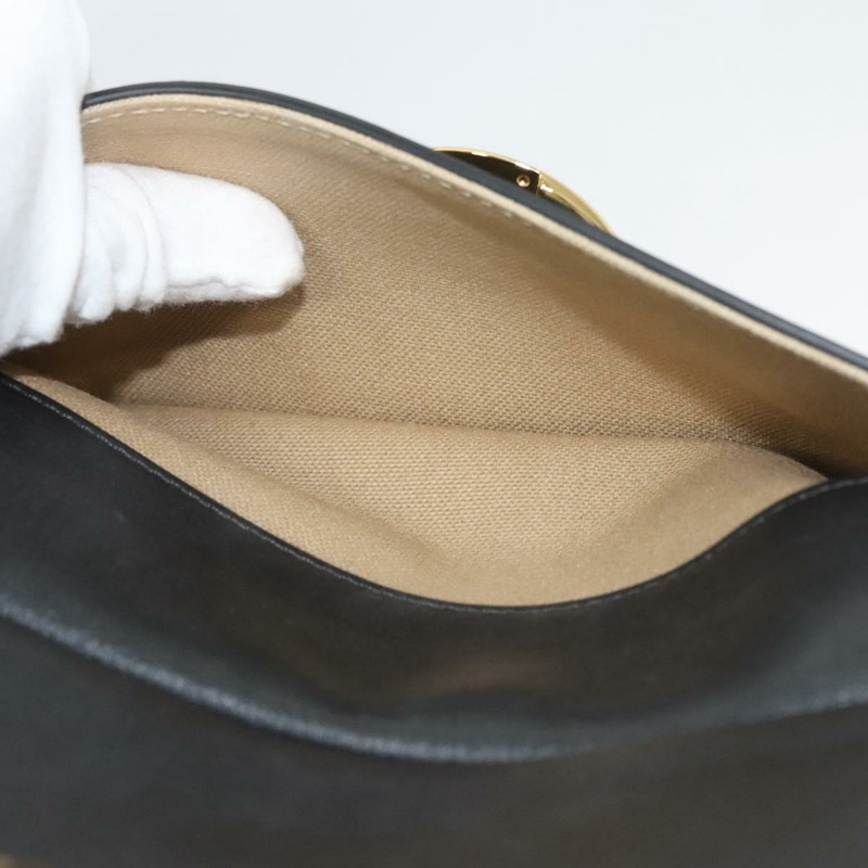 【日本直送】Chloe Goldie 手提包 皮革 黑金 正品 sw713-22