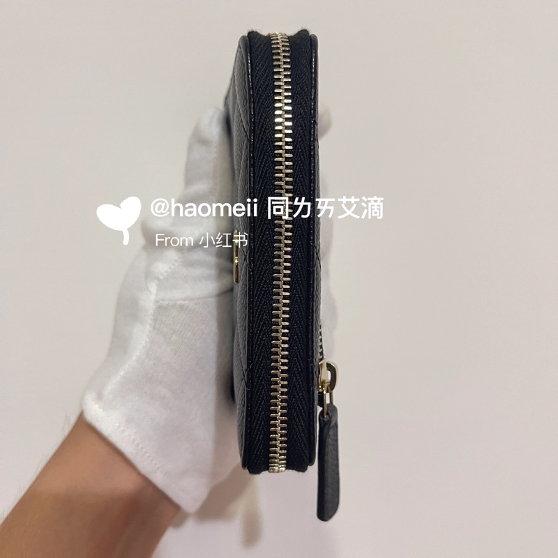 Chanel 25A 新款 對折雙開拉鍊 牛皮小皮夾 🔥-4