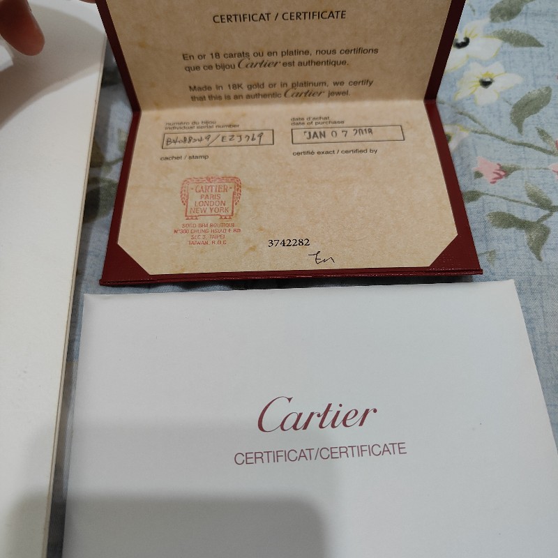 Cartier 18K金 碎鑽單戒 戒圍49-14