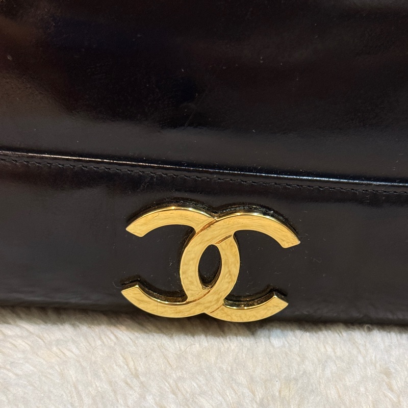 85新✨香奈兒24k金 vintage 金球托特包 可肩背 可流浪包揹法 大雙C logo-44