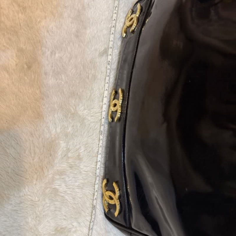 85新✨香奈兒24k金 vintage 金球托特包 可肩背 可流浪包揹法 大雙C logo-2