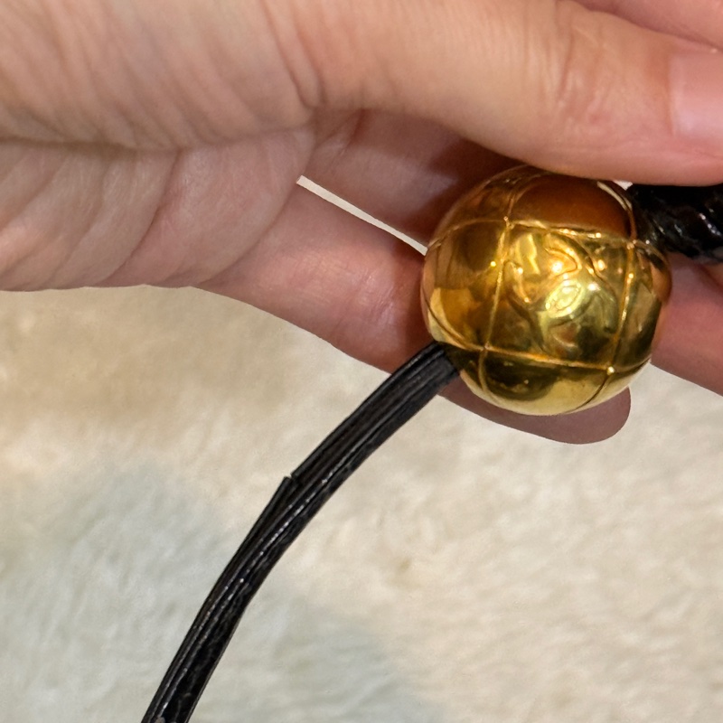 85新✨香奈兒24k金 vintage 金球托特包 可肩背 可流浪包揹法 大雙C logo-7