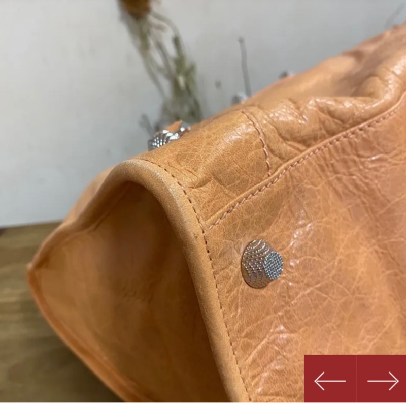 Balenciaga 橙色機車包 拖特包-2