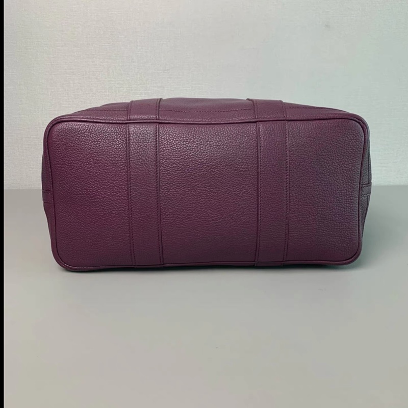 Hermes • Grrden Party 36 黑加侖紫 銀釦 花園包-4