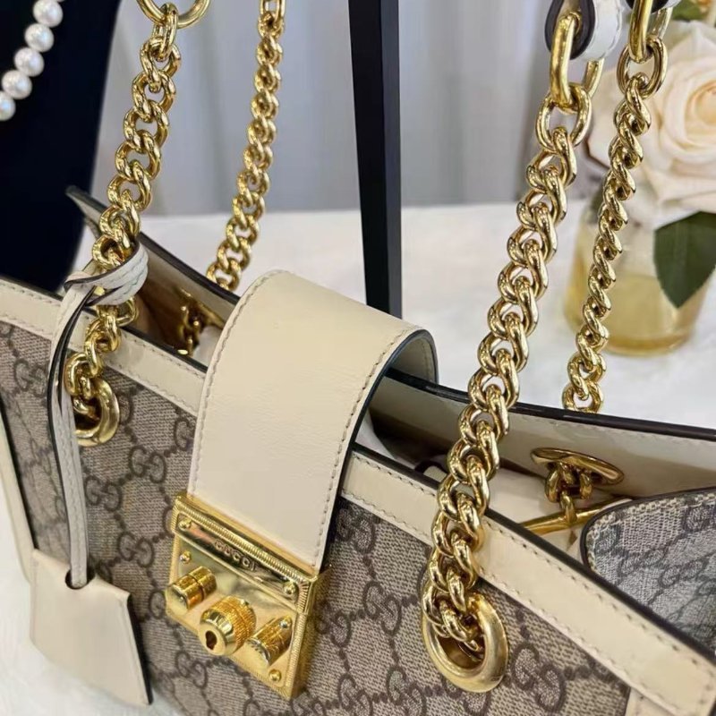 Gucci Padlock系列 小號 托特斜背包 98新 26*18*10 配件塵袋-1